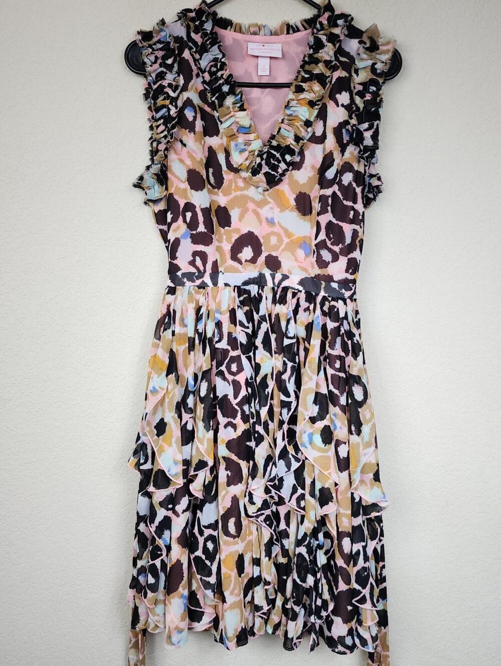 Matthew Williamson Animal Print Mini Sheath Dress